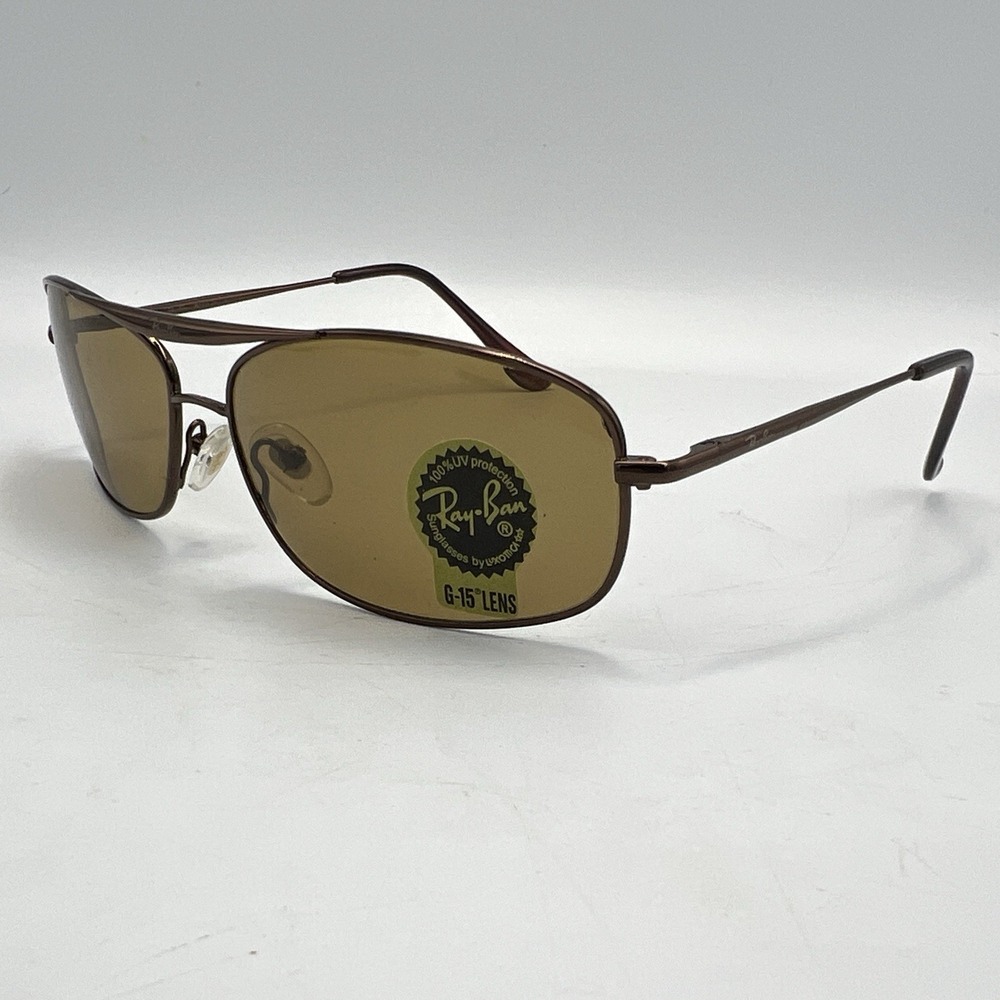 Ray Ban RB 8016 Sunglasses 61-13 G15 Brown Lens Metal - Picture 2 of 7
